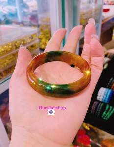 Vòng đá ngọc cẩm thạch tứ quý bản hẹ thiên nhiên may mắn tài lộc