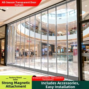 QHRUBBER | Magnetic Insulated Transparent PVC Door Curtain