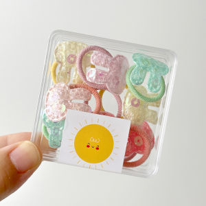 Cute Cartoon Baby Girl Hair Ties Toddler Kindergarten Thumb Elastic Band Childrens Accessories Infant Headwear Hair Bands