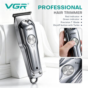 VGR | VGR Hair Trimmer Rechargeable Hair Cut Machine Electric Hair Clippers Zero Cutting Machine Portable Metal Trimmer for Men V-071