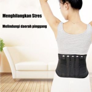 Korset Lumbar Pinggang Tulang Belakang Saraf Kejepit Sabuk Dukungan Pria Wanita