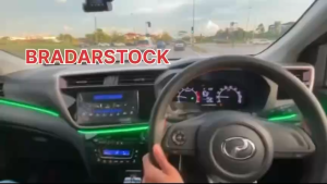2Pcs 12V USB Car Dashboard RGB Led Lining Strip Ambient Light Mobile App Remote Control Lampu Kereta