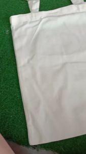 Borong 12oz Plain Canvas Bag Woman Tote Shoulder Bags Cotton Student Women Shopping Beg Tuisyen Pelajar Perempuan Jute Bag