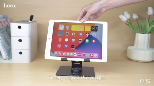 Hoco PH52 Plus แท่นวางโน้ตบุ้ค แท็บเล็ต หมุนได้ 360 องศา รับน้ำหนักได้ 4.5 kg พับเก็บได้ อลูมิเนียมแข็งแรง