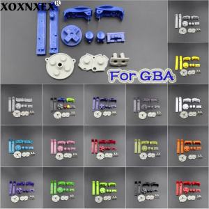 For GBA Full Set Replacement Buttons With Conductive Rubber Pads Game Boy Advance Repair Parts Multiple Colors