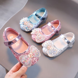 Giày Công Chúa Đính Đá Rhinestone Cho Bé Gái Giày Đơn Đế Mềm Giày Da PU Cho Bé Gái Giày Thường Ngày Mùa Xuân Thu