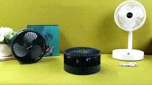 Adjustable Mini Fan Kipas Small Cooling Handy Desk Home Office Table Battery USB Rechargeable Portable 3 Speed Kipas