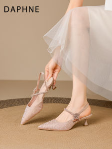 Daphne | Pointed Toe High Heels Studded and Embossed