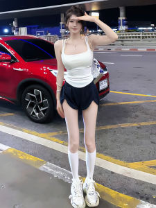 Summer New All-Match Belt Chest Pad Vest Sling Women Chic Sweet and Spicy Pure Desire Inner wear Base Beauty Back Top Outer Wear