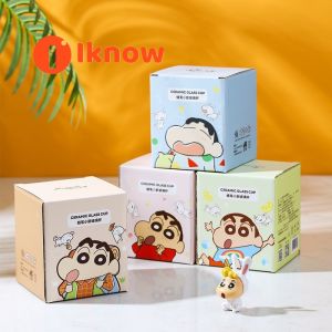 I know Crayon Shin-chan Themed Glass Cup - Cute & Creative Design for Coffee Milk and More!