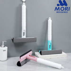 3 in 1 Window Cleaning Brush Glass Wiper for Bathroom Mirror Window with Spray Double-sided Window Cleaner Wiper