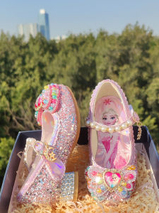Shining Crystal Princess High Heels for Little Girls