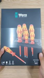 Bộ Tua Vít Cách Điện 6 Cây Kèm Giá Đỡ 160 i/6 Wera 05006145001 [Chính hãng Đức/ Germany]
