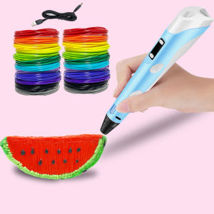 Bút In 3D Cho Trẻ Em Đồ Chơi Vẽ Tranh Ba Chiều DIY Với Màn Hình LCD Tương Thích Với Thiết Kế Ngụy Trang Dây Tóc PLA Món Quà Sáng Tạo Vui Nhộn