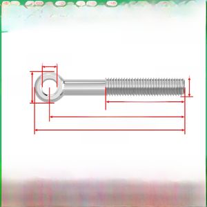 304 Stainless Steel Fish Eye Bolt with Hole M5M6M8M10M12M14 Hoop Live Joint Screw Ring Terminal Hardware Fastener Bolt