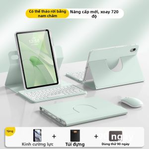 MENGMU | Vỏ Bàn Phím Bluetooth Có Giá Đựng Bút Chì Thiết Kế Từ Tính Xoay Được cho Máy Tính Bảng
