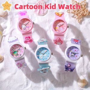 Sanrio 3D Pattern Child Wrist Watch Cinnamoro Waterproof Quartz Watch Kuromi Cartoon Watchband for Kids Girls Gift