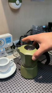 [BPCF020][CAO CẤP] Bình pha cà phê MOKA POT. VAN ĐÔI. Nắp hở. Hợp kim nhôm DẦY DẶN CHẮC NẶNG.