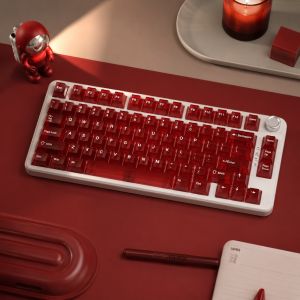 132 Phím Đỏ Trong Suốt Hoàn Toàn Bằng PC Double Shot Crystal Keycaps Cherry MX Switch Tương Thích Bàn Phím Cơ Keycaps Cherry Profile
