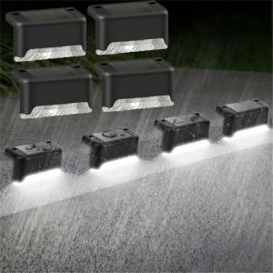 LED Solar Step Lamp Path Stair Outdoor Garden Lights wedding Balcony Light Decoration for Patio Stair Fence Light 4Pcs