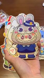 Set 100 bao lì xì 2025 phản quang năm Ất Tỵ hình Chibi Thần Tài Capybara Labubu và nhiều hình siêu nhân công chúa