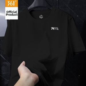 361° | Summer Short Sleeve T-Shirt Circular Neck Breathable Loose Fit Letter Printed