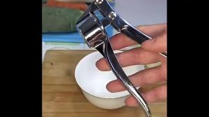 1Pc New Hot 1Pc Stainless Steel Garlic Press Household Garlic Garlic Press Manual Garlic Press Creative Kitchen Tool C822