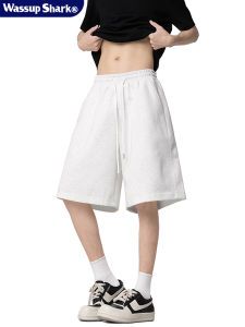 Quần Short Thể Thao Nam Dáng Rộng Ống Đứng Mùa Hè Mới Quần Short Nam Phong Cách Mỹ WASSUP SHARK Quần Short Nam Cạp Vừa
