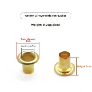 Iron Material High Leg Chicken Eye Ring 4-10mm Suspender Skirt Leather Jacket Tag Accessories Electroplating Four Colors Long Eyelet Button