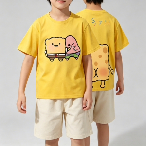 Hot Toys | Fashion SpongeBob SquarePants Star Couple Summer Go Men Women Tee Adults Children Boy Gril Top Kid Parent Child Quick dry Tshirt