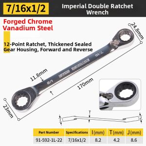 STANLEY | Dual-Head Ratchet Combination Wrench Set