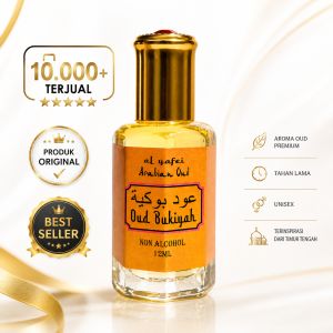 Oud Bukiyah Parfum kemasan 12 ML Murni Non Alkohol Wangi Tahan Lama