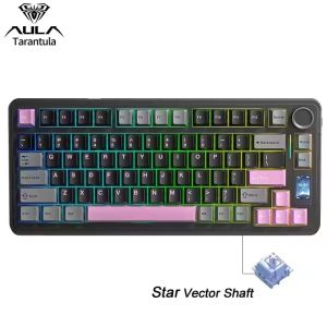 AULA | AULA S75 Pro Wireless Mechanical Keyboard with Screen Knob 75% Hot Swappable Gaming Keyboard with Pre-lubed Switches RGB Backlit