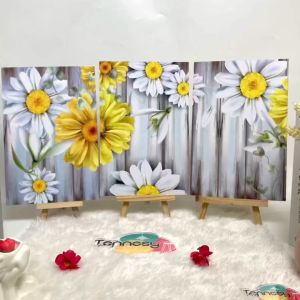 TENNESY Hiasan Dinding Set Bunga Matahari 3 Panel