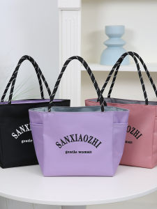 New Fashionable Double-Sided Handbag Large Capacity Waterproof Shoulder Bag Womens Shopping Commuting All-Match Travel Bag