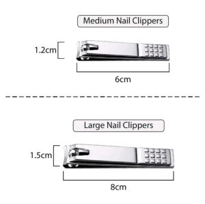 Gunting Kuku Stainless Steel Hitam Putih Besar Kecil Anti Slip Nail Clipper Manicure Pedicure