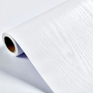Giấy Dán Tường Tự Dính Vân Gỗ Trắng Cổ Điển 40cm Cho Tủ Bếp Bàn Làm Việc Đồ Nội Thất Cũ Cải Tạo Phong Cách Hiện Đại Chống Thấm Nước.