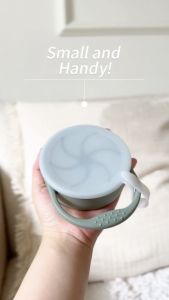 Collapsible Baby/ Toddler Silicone  Snack Cup with Attached Lip (Food grade Silicone) No BPA Toxic Free Snack box