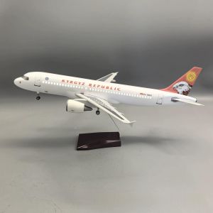 1/80 Large Scale Airplanes Kyrgyz Republic A320 Diecast Resin Model Airplanes with Stand For Collection Display or Aviation Gift