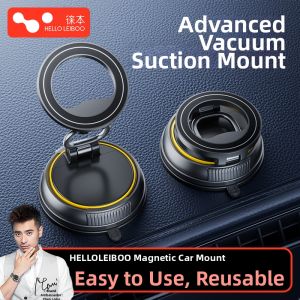 HELLOLEIBOO | Magnetic Vacuum Adhesive Car Phone Holder For Navigation