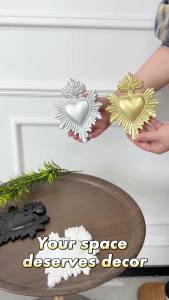 1PC Nhựa Hình Ngọn Lửa Trang Trí Hình Trái Tim Thủ Công Treo Đồ Trang Trí Tường Nhà Phong Cách Hiện Đại