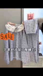 Đồ ngủ nữ pijama bộ mặc nhà dài tay thu đông thiết kế viền bèo siêu xinh Pj13
