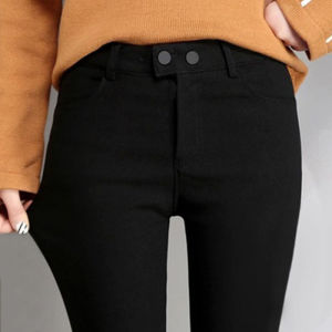 Thickened Fleece High Waist Womens Leggings Spring Autumn Thin Magic Slimming Pencil Pants Outerwear Black Base Layer Trousers
