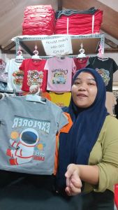 Baju Setelan Kaos Anak Laki-laki Motif Astronot Cowok Keren Umur 1-10 Tahun - Code8.id - DTF