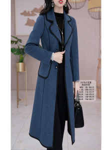 เสื้อแจ็คเก็ตผู้หญิงคอวีทรงหลวมสไตล์เกาหลี ทรงหลวม แขนยาว ปกเสื้อผ้าฝ้ายผสม 40-49 ปี ฤดูใบไม้ร่วง 2024