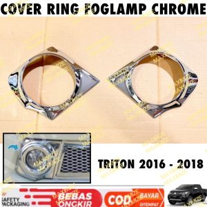 Cover Ring Foglamp All New Triton 2016 2018 Fog Lamp Platinum Chrome