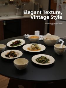 mornenjoy | Vintaged Rustic Elegant Ceramic Tableware Set For Home Use Gift Giving