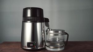 Water Distiller Machine 750W Distilled Water with Glass Container 4L 304 Stainless Steel Distilled Water Maker for Home Office
