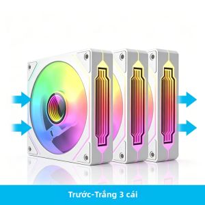 3 Quạt Tản Nhiệt Prism 4Pro 12CM ARGB Đồng Bộ Siêu Yên Tĩnh 6Pro Sea View Room Với Điều Khiển Nhiệt Độ Cho Tản Nhiệt