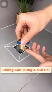 Nắp Đậy Cống Thoát Nước Sàn Nhà Tắm Bằng Đồng Chống Mùi Hôi Chống Côn Trùng Cực Hiệu Quả